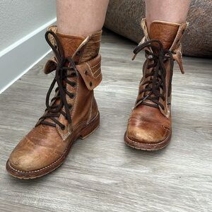 Bed Stu Genuine Leather Lace Up Boots